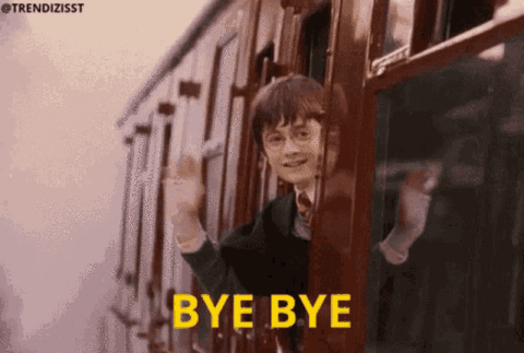 GIF Harry potter bye bye